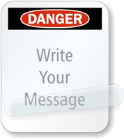 Danger Message Self-Laminating Padlock Label