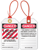 Don't Operate Zip and Lock Danger Tie Tag
