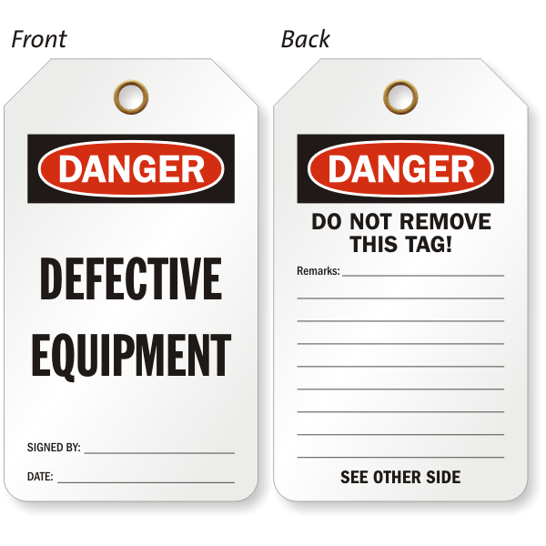【ユウ 値下げOK 】TaG.［Scenery t/t］ Defective Equipment 2-Sided Tag - Add Signatory & Date, SKU: TG-0501