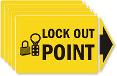 Lockout Point Vinyl Label (with arrow)