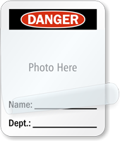 Photo Name Department Self-Laminating Padlock Label
