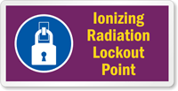 Ionizing Radiation Lockout Point Label