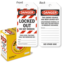 Danger Locked Out Do Not Remove Lockout Tag-in-a-Box