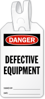 Defective Equipment Self Locking Tag
